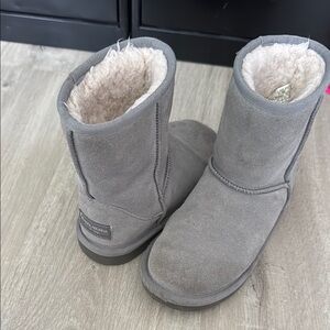 Classic Gray Shearling Boots